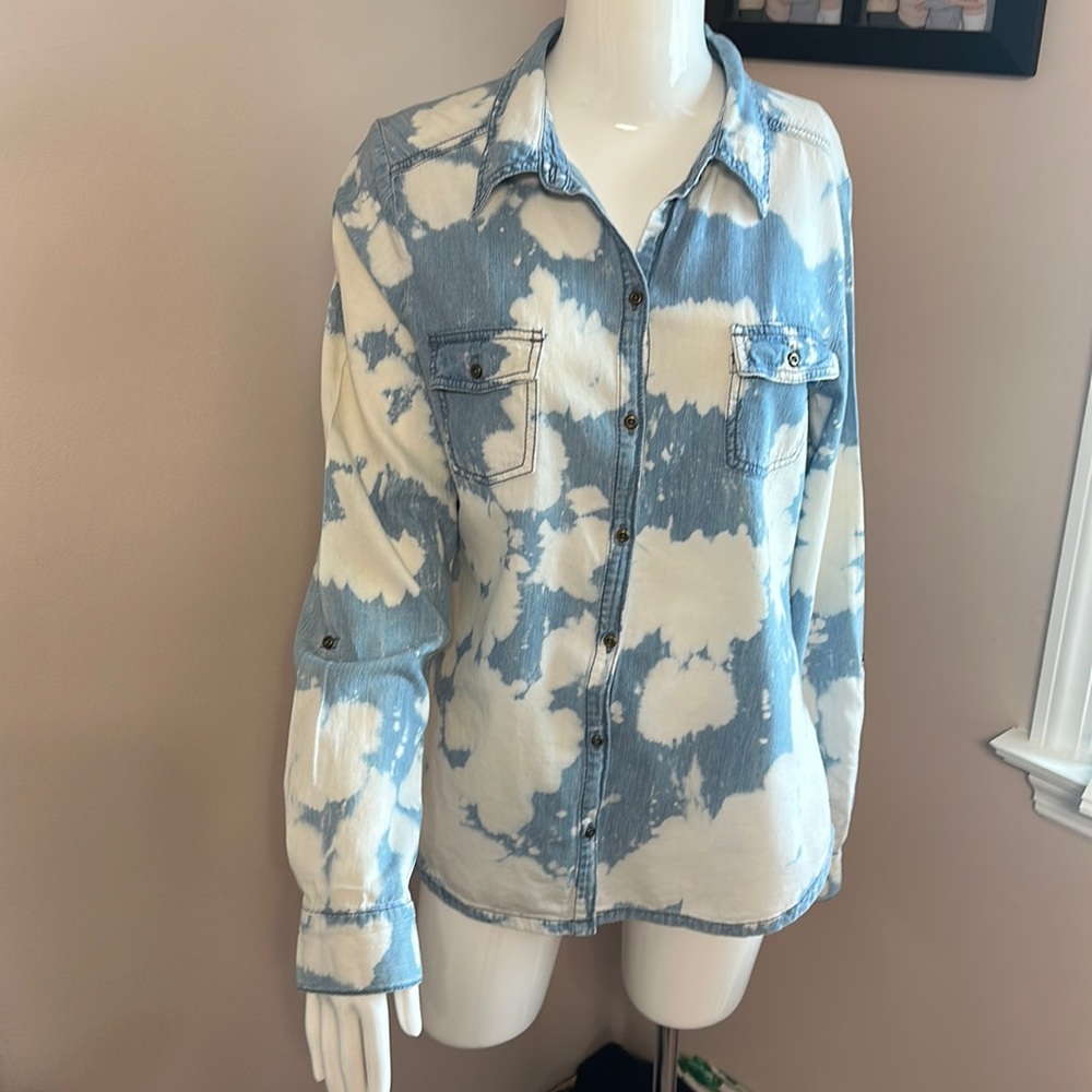 Bleached out denim shirt